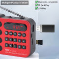 Solar Charging Portable FM Receiver Radio With Bluetooth Wireless Speaker Support USB TF Card MP3 Music Play Radio FM Receiver. 