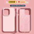 Hot selling liquid silicone phone case for iPhone 14 13 12 11 pro Max soft shockproof cover skin friendly phone case with velvet inside. 