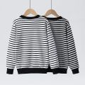 Spring and Summer Kids Hoodie Boys and Girls Comfortable Striped Blouse. 