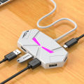 0.6CM/1.2M HUB 7-port Compatible USB2.0 Expansion Splitter Laptop Connect Hard Drive Computer TYPE-C Stable Transfer Data. 