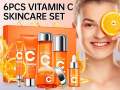 SADOER 5X Vitamin C Brightening Skin Care Gift Box Hyaluronic Acid Face Serum Moisturizing 6 Skin Care Product Set. 