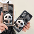 Cartoon Panda Case For Samsung A53 A55 A52 A54 5G A13 A14 A15 A12 A32 A33 A34 A35 A21S A51 Cover S24 S23 Ultra S22 Plus S20 FE. 