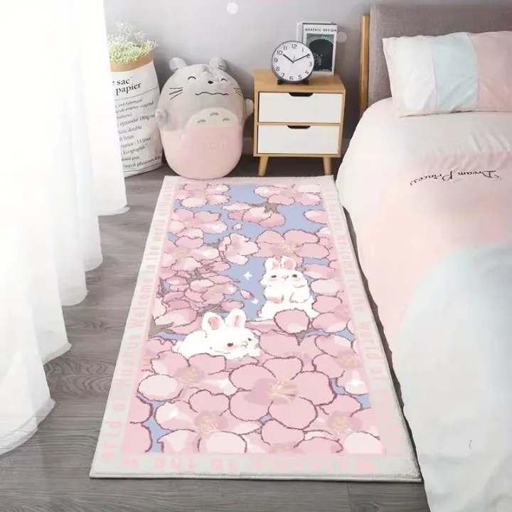 VIKAMA%20Beautiful%20Garden%20Cute%20Rabbit%20Carpet%20Bedroom%20Bedside%20Blanket%20Soft%20Floor%20Mat%20Rug%20Live%20Room%20Doormat%20Welcome%20Mat%20Home%20Decorat%20-%20Image%203