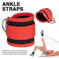 Gym Ankle Straps Double DRing Adjustable Neoprene Padded Cuffs Ankle Weight Leg Training Brace Support Sport Safety. 