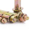 20pcs Heavy Duty Expansion Bolt Anchor Plasterboard Yellow Zinc Plated Fix Bolts M6 Sleeve Wall Anchor for Concrete. 