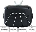 Cute Retro TV-Shaped Digital Kitchen Timer & Stopwatch | Large Digit Countdown | Baking | Study Table | Office and Accessories-Green Electronic table clock with backlight, thermometer, alarm clock and weather station.