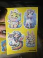 4 Pc A6 Size Sticker Sheet Bubu Dudu / Bear / Nature / Unicorn Uncut Sticker. 
