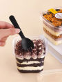400ml Square Cake Box Packaging Box Tiramisu Dessert Taro Paste Mochi Meat Floss Jar Mousse Cup Wood Pulp Box. 