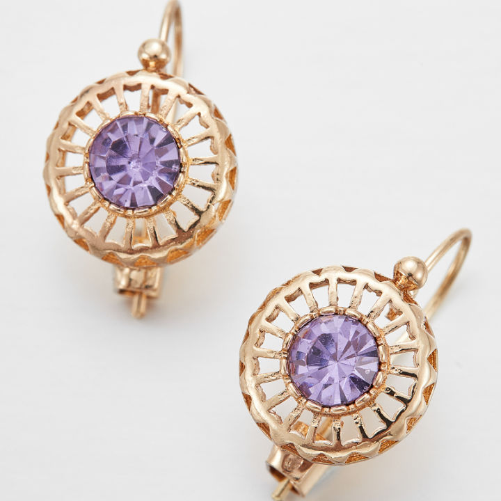 Trendy%20Hollow%20Design%20Inlaid%20Cubic%20Zirconia%20Ear%20Clip%20for%20Women%20Delicate%20Ethnic%20Style%20Round%20Women's%20No%20Piercing%20Earrings%20Jewelry%20-%20Image%205