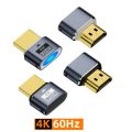 4K HDR Virtual Monitor EDID Emulator HDMI-compatible Dummy Plug Headless Ghost Display Adapter Supports up to 4k@60Hz 1080@120Hz. 