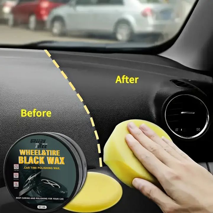 GREEDY TREE Crystal Clear Car Wax Polish Car Interior and Exterior Plastic Repair Tire Rag Coating for Panel Renewal