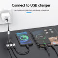 1 In 3 Out USB Type C HUB Car Usb Splitter Cable Multifunction Adapter Cord Charging Cable 4 Port for iPhone Android Smart Phone.