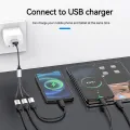 4 in 1 USB Splitter Cable, USB Power Splitter 1 Male to 4 Female, USB Hub 2.0 Adapter, 1 to 4 USB Extender for PC Printer U Disk. 