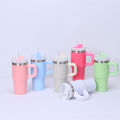 Mini 14oz Stainless Steel Tumbler Insulation Coffee Cup Water Bottle Mug With Straw In-Car Vacuum Flasks Mug For Holiday s.