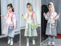 Children New One Piece Waterproof Thickened Raincoat Summer Primary School Student Carrying Schoolbag Position Raincoat Cartoon.