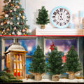 20cm Mini Artificial Christmas Tree Desktop Fake Pine DIY Small Desktop Decorative Holiday Party Xmas Tree Ornaments. 