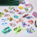 30Pcs a set 3D DIY Puzzles Toys Mini Aircraft Tanks Animal Dinosaur Model Paper Jigsaw Puzzles for Kids Early Educational Toy.