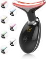 7 Color LED Facial Beauty Device, Multifunctional Face & Neck Massager with Vibration, Red & Blue Light Therapy. 