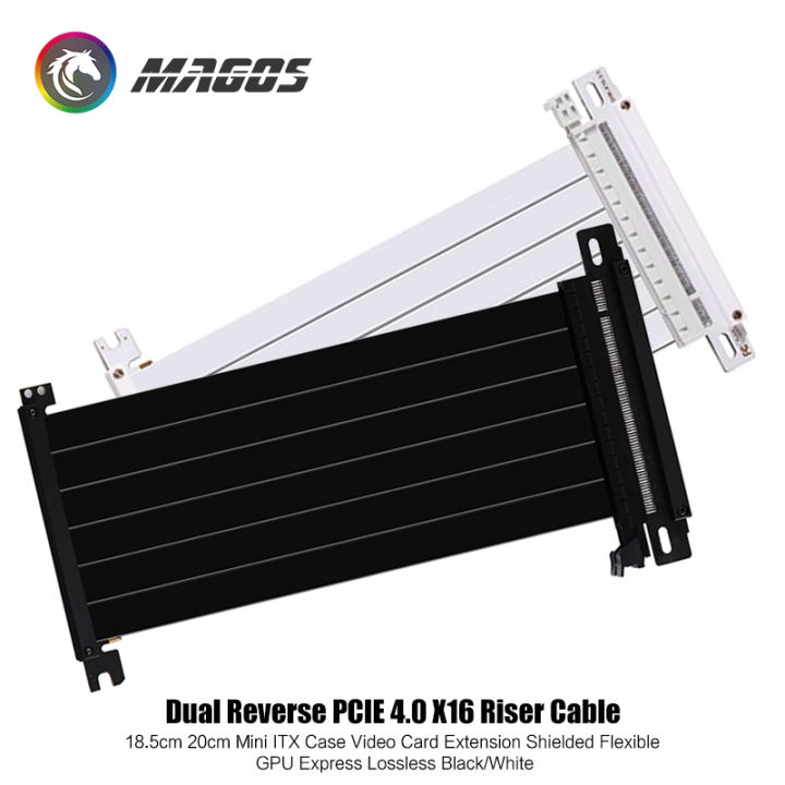 PCIE 4.0 3.0 X16 GPU Riser Reverse Cable 18.5/20cm for ITX Case, Video ...