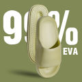 Unisex Bathroom Slippers Cloud Cushion Slides Summer Flat Sandals Thick Platform Shoes Man Indoor Non-Slip Couple Flip Flops. 