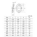 GB859 304 Stainless Steel Light Spring Washer Split Lock Elastic Gasket M2 M2.5 M3 M4 M5 M6 M8 M10 M12. 