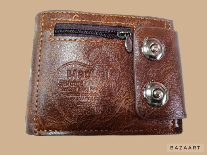 Double hoop magent wallet pu leather wallet short wallet