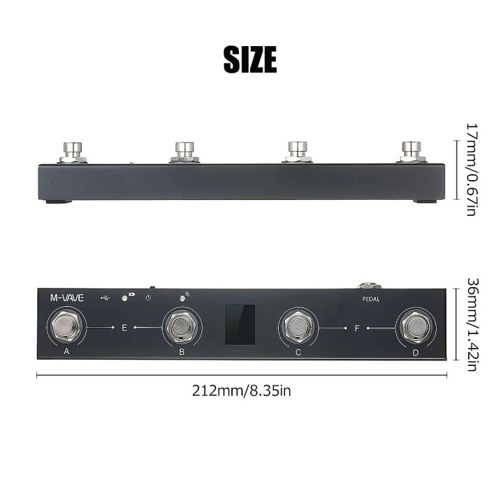 M-VAVE%20Chocolate%20Bluetooth%20MIDI%20Foot%20Controller,%204%20Switches%20Wireless%20Pedal%20with%20APP%20Control,%20Sheet%20Turning,%20DAW%20Control%20-%20Image%202