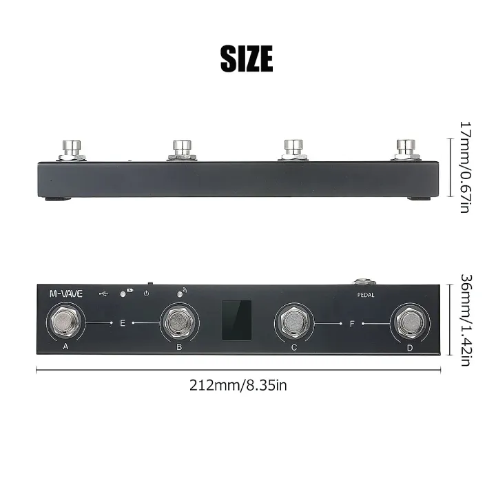 M-VAVE%20Chocolate%20Bluetooth%20MIDI%20Foot%20Controller,%204%20Switches%20Wireless%20Pedal%20with%20APP%20Control,%20Sheet%20Turning,%20DAW%20Control%20-%20Image%202