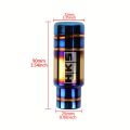 1pc 5.12-inch Aluminum Alloy JDM-style Shift Knob - Suitable for Both Manual and Automatic Transmission Cars. Featuring an Ergon. 