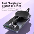 USB-C to USB-C Retractable PD240W Fast Charging Type-C Data Cable 1M Mobile Phone Charging Wire for iPhone 15/16 .