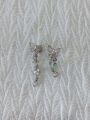 Sweet and Cool Asymmetrical Haze Blue Butterfly Ear Clips with a Niche Style, High-End Feel, Simple and Luxurious, Non-Pierced Ear.