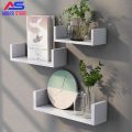 U-Shaped  Floating Shelves for Wall, Wall Shelves Set of 3, Small Wall Mounted Shelf for Bedroom, Kitchen, Bathroom and Living Room Decoration Storage. 