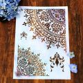 Mandala PET Stencil – Reusable Geometric Art Template for Wall Painting & DIY Crafts. 