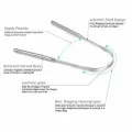 Tongue Scraper Cleaner Stainless Steel Bad Breath for Dental Oral Care Tool. 