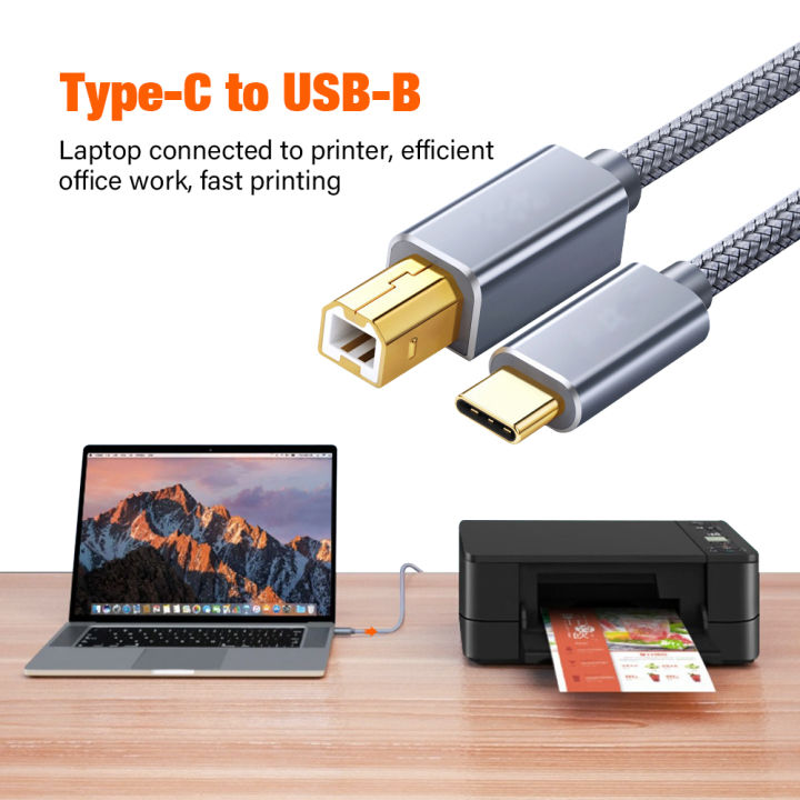 USB%20C%20to%20USB%20B%202.0%20Printer%20Cable%20Braided%20Printer%20Scanner%20for%20Epson%20HP%20Canon%20Brother%20MacBook%20Pro%20Samsung%20MIDI%20Controlle%20Cable%203M%20-%20Image%202