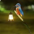 LED Solar Kingfisher Garden Statue Solar Powered Bird Light for Outdoor Waterproof Yard Decor Courtyard Landscape Unique.