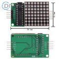 MAX7219 LED Microcontroller 4 In one Display with 5P Line Module 5V Operating Voltage for Arduino DIY 8x8 Dot Matrix Common. 