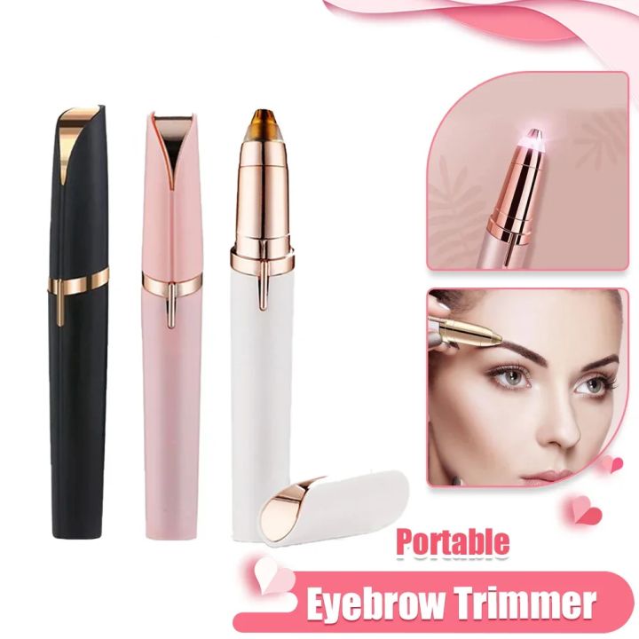 Electric Eyebrow Trimmer Women's Shaver Portable Mini Hair Remover ...