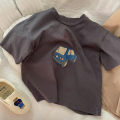 Solid Color Prnted Short Sleeve Tees Summer Clothing Boys Loose Casual O-neck T-shirts Children's Clothes Baby Boy T Shirts Tops. 