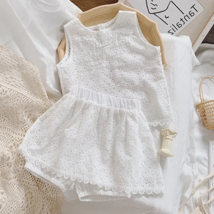 Girls%202024%20Summer%20Clothing%20Sets%20Hollow%20Lace%20Suit%20Baby%20Casual%20Sleeveless%20T-shirt+Shorts%20Kids%20Clothing%20Sets%20Baby%20Clothes%20Outfits%20-%20Image%208
