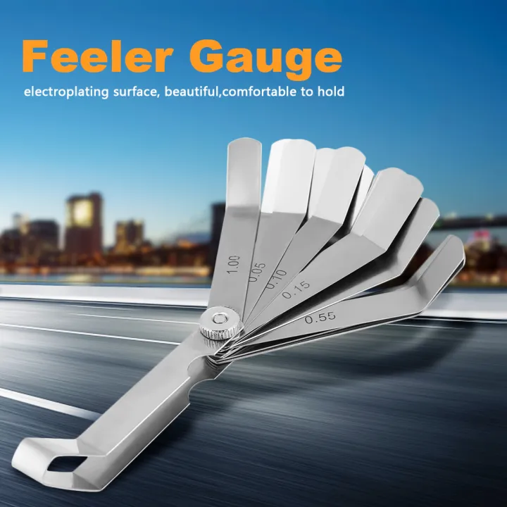 Filler Ruler Stainless Steel Curved Feeler Gauge Ruler Welding Inspection Tool 0.05 ...