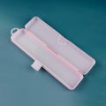 Portable Makeup Brush Storage Box  Eyebrow Pencil Tableware Chopsticks Transparent With Cover Organizer Case Beauty Tool. 