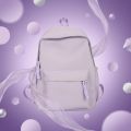 Large Lightweight Simple Solid Color Casual Kids Backpack Advanced Waterproof Durable with Reflective Strip Children's Schoolbag.