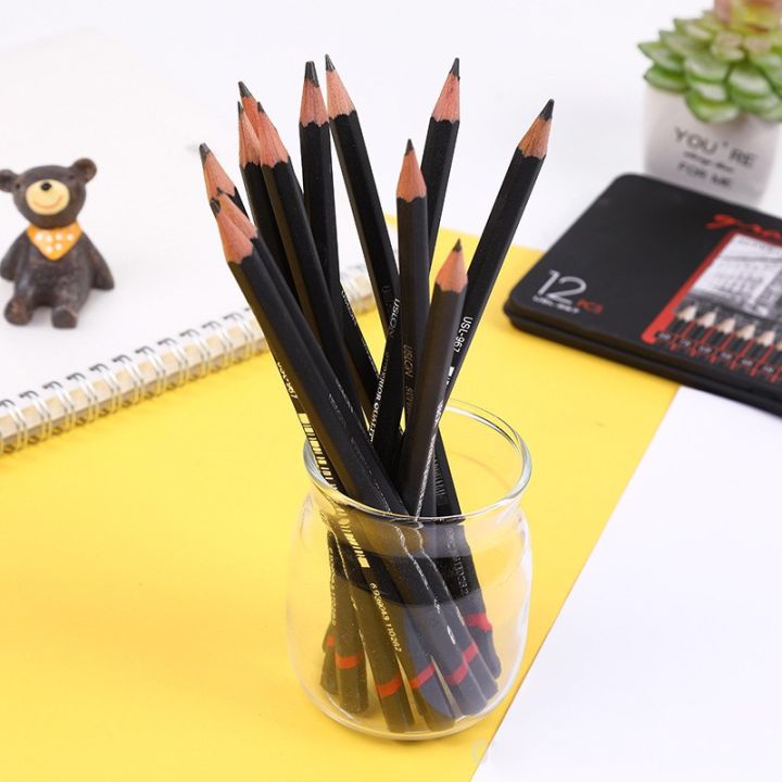 12%20PCS/SET%202H-8B%20Wooden%20Lead%20Pencils%20Set%20Professional%20Drawing%20Journal%20Writing%20Pencils%20for%20School%20Smooth%20Writing%20-%20Image%204