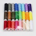 24 Colour Polyester Machine Embroidery Sewing Threads Hand Sewing Thread Craft Patch Steering Wheel Sewing Supplies. 