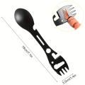 10 in 1 multifunctional outdoor camping survival fork spoon kitchen wrench bottle opener spoon outdoor accessories tool.