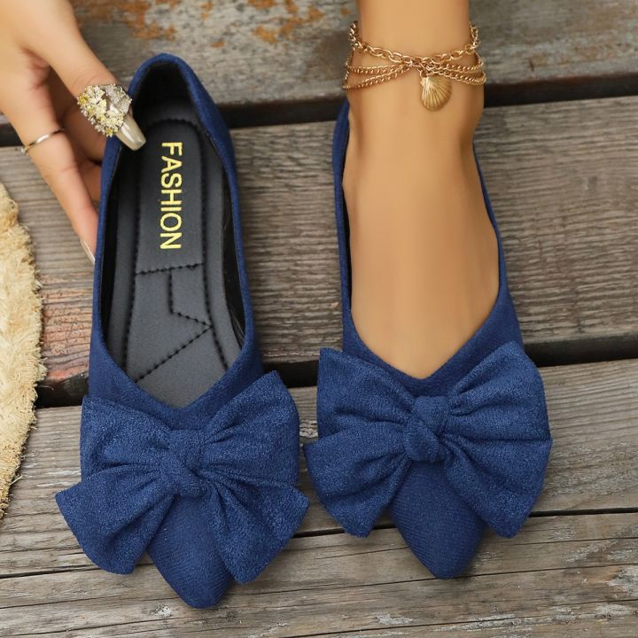 Women%20Flats%20Shoes%20Summer%20New%20Bow%20Pointed%20Toe%20Female%20Loafers%20Walking%20Fashion%20Sneakers%20Casual%20Shallow%20Breathable%20Shoes%20for%20Women%20-%20Image%202