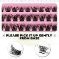 GROINNEYA DIY Lash Extension Kit Lash Clusters With Waterproof Strong Hold Lash Bond And Seal And Eyelash Tweezers Lash Cluster. 