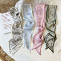 4pcs/Set Series Silk Satin Scarf Women Cloth Hair Bands Headdress Accessories Lady Scarves Ribbon Neck Ties for Bag Handle. 