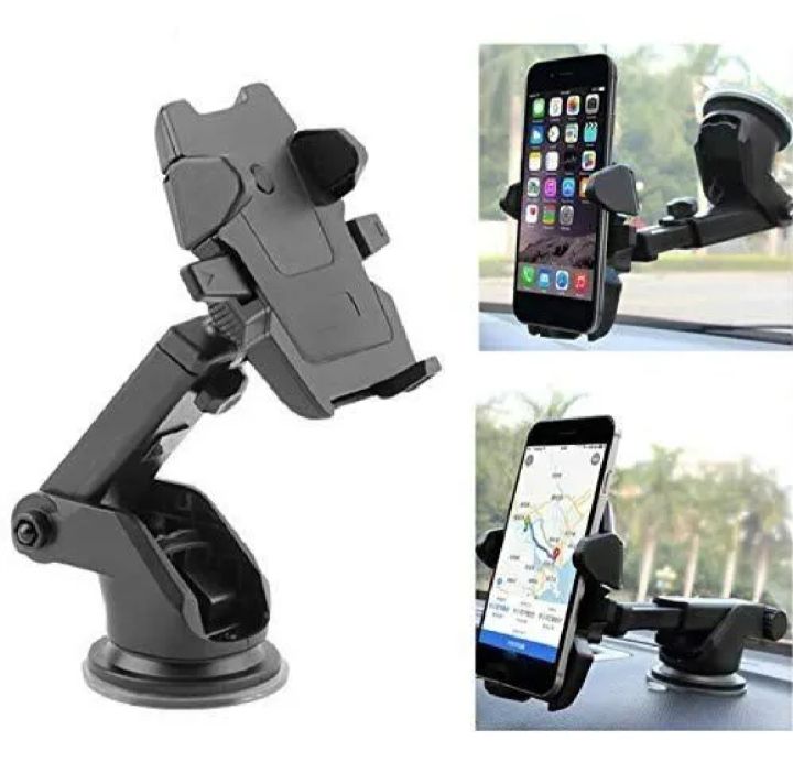 Heavy Duty Black Long Neck Car Mobile Phone Holder CZ 3115, Adjustable ABS, Compatible with Most Phones |